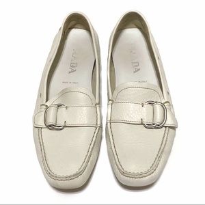 Prada Bone Leather Loafers